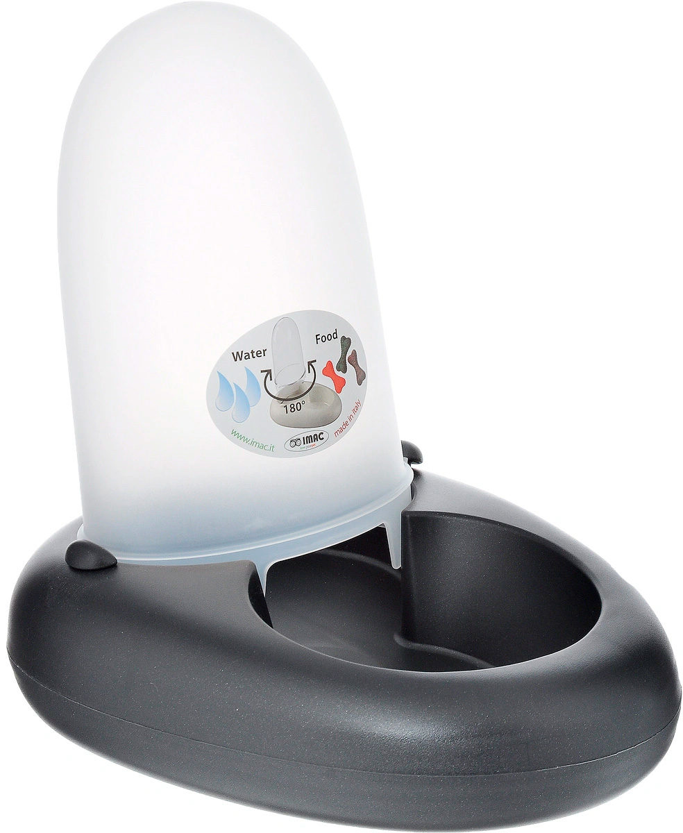 

Автоматическая кормушка для собак и кошек Imac Ciottoli Dispenser антрацит 1,5 л (1 шт)