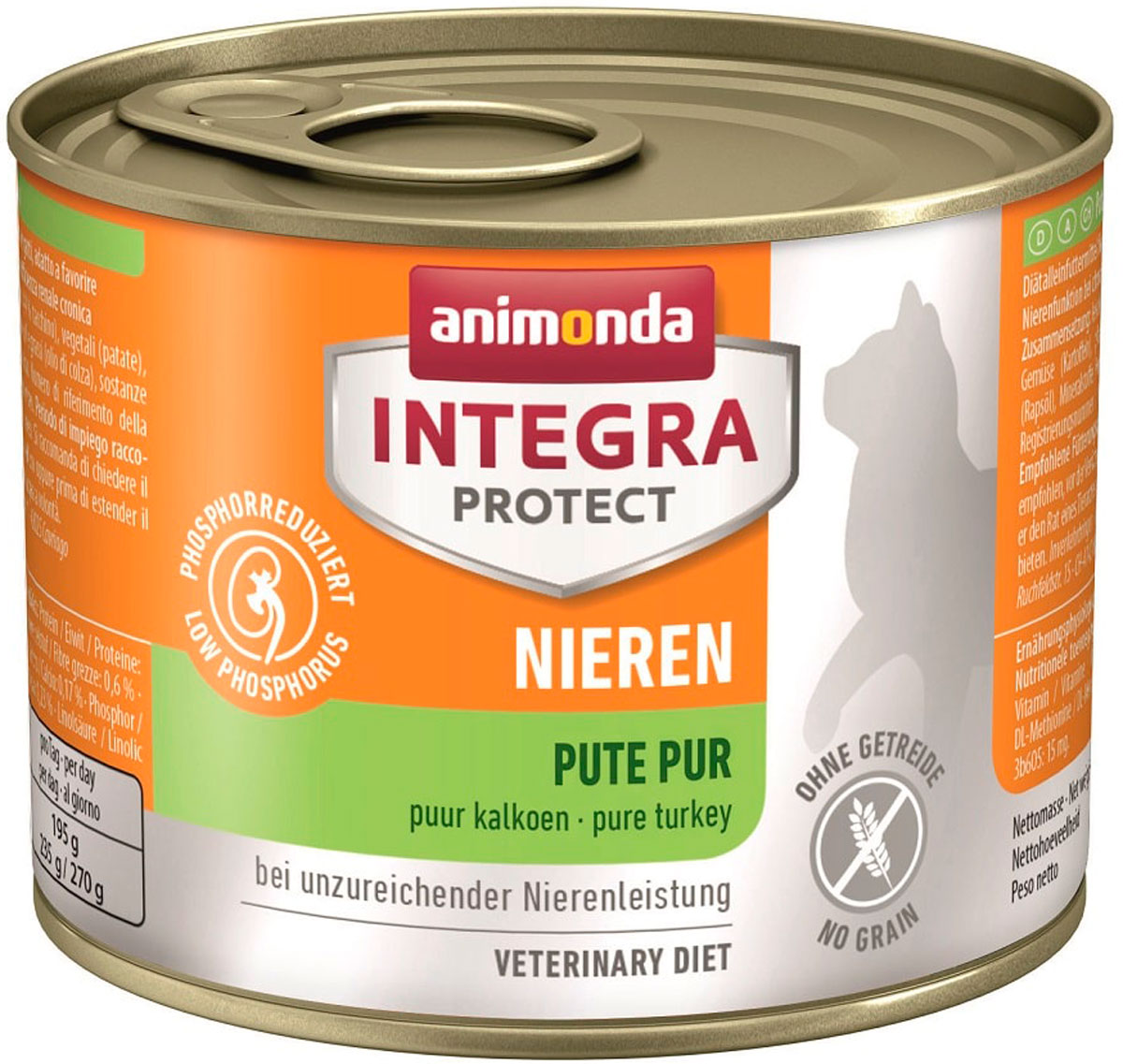 

Animonda Integra Protect Cat Nieren Renal для взрослых кошек при хронической почечной недостаточности с индейкой 200 гр (200 гр)