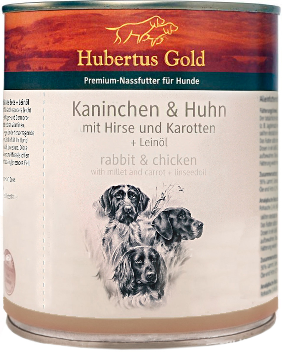 

Hubertus Gold для взрослых собак с кроликом, курицей и картофелем (800 гр х 6 шт)