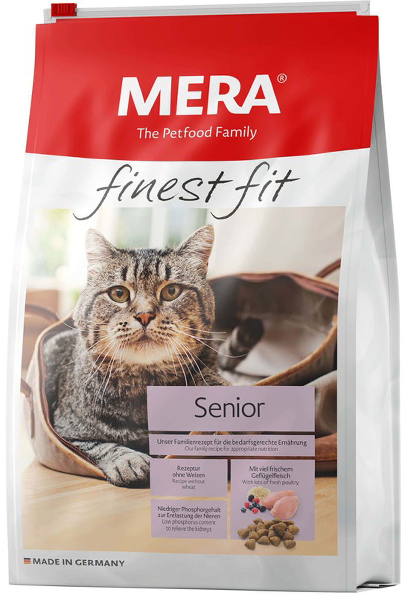

Mera Finest Fit Senior 8+ для пожилых кошек старше 8 лет с птицей (1,5 кг)