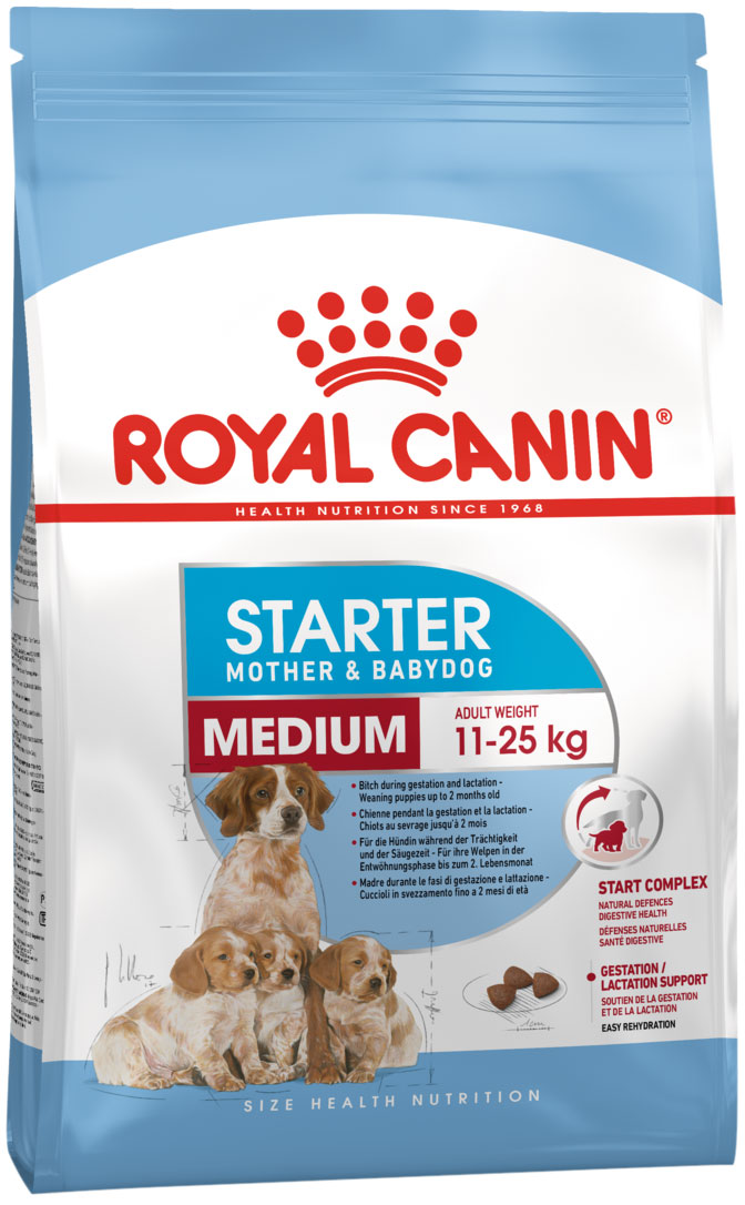 Royal Canin Medium Starter для щенков средних пород до 2 месяцев, беременных и кормящих сук (12 + 12 кг)