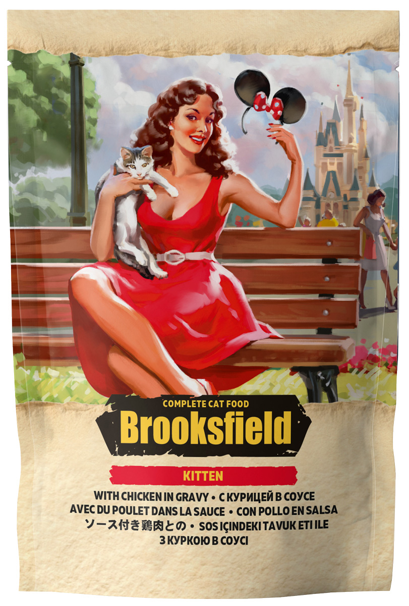 

Brooksfield Kitten для котят с цыпленком в соусе (85 гр х 22 шт)