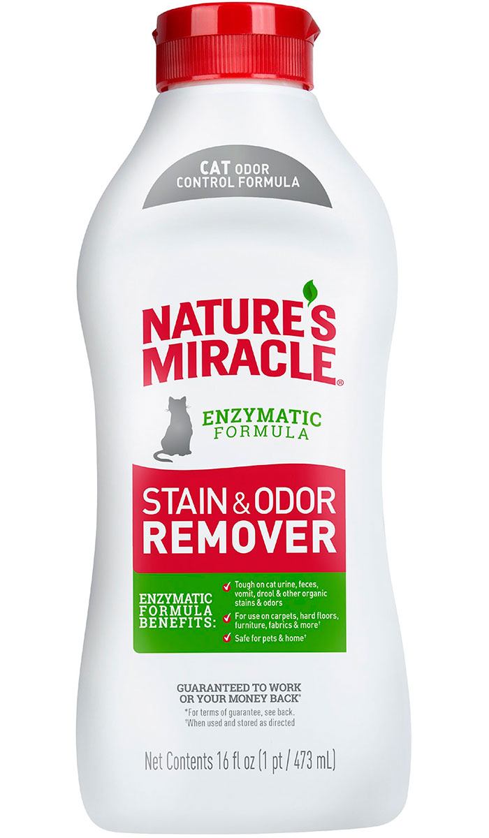 

8 in 1 Nature’s Miracle Stain & Odor Remover универсальный уничтожитель пятен и запахов для кошек 473 мл (1 шт)