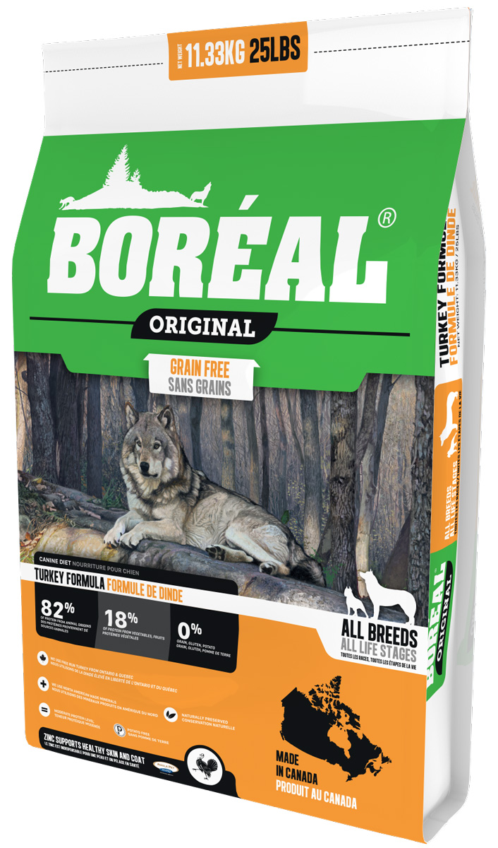 

Boreal Original Dog беззерновой для собак и щенков всех пород с индейкой (11,33 кг)