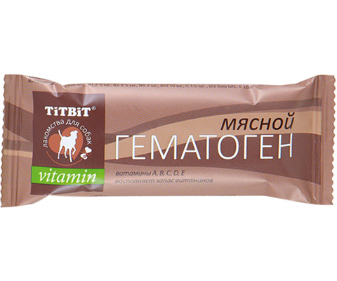 

Лакомство Tit Bit Vitamin для собак гематоген мясной (1 шт х 16)