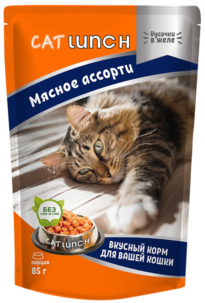 

Cat Lunch для взрослых кошек с мясным ассорти в желе (85 гр)