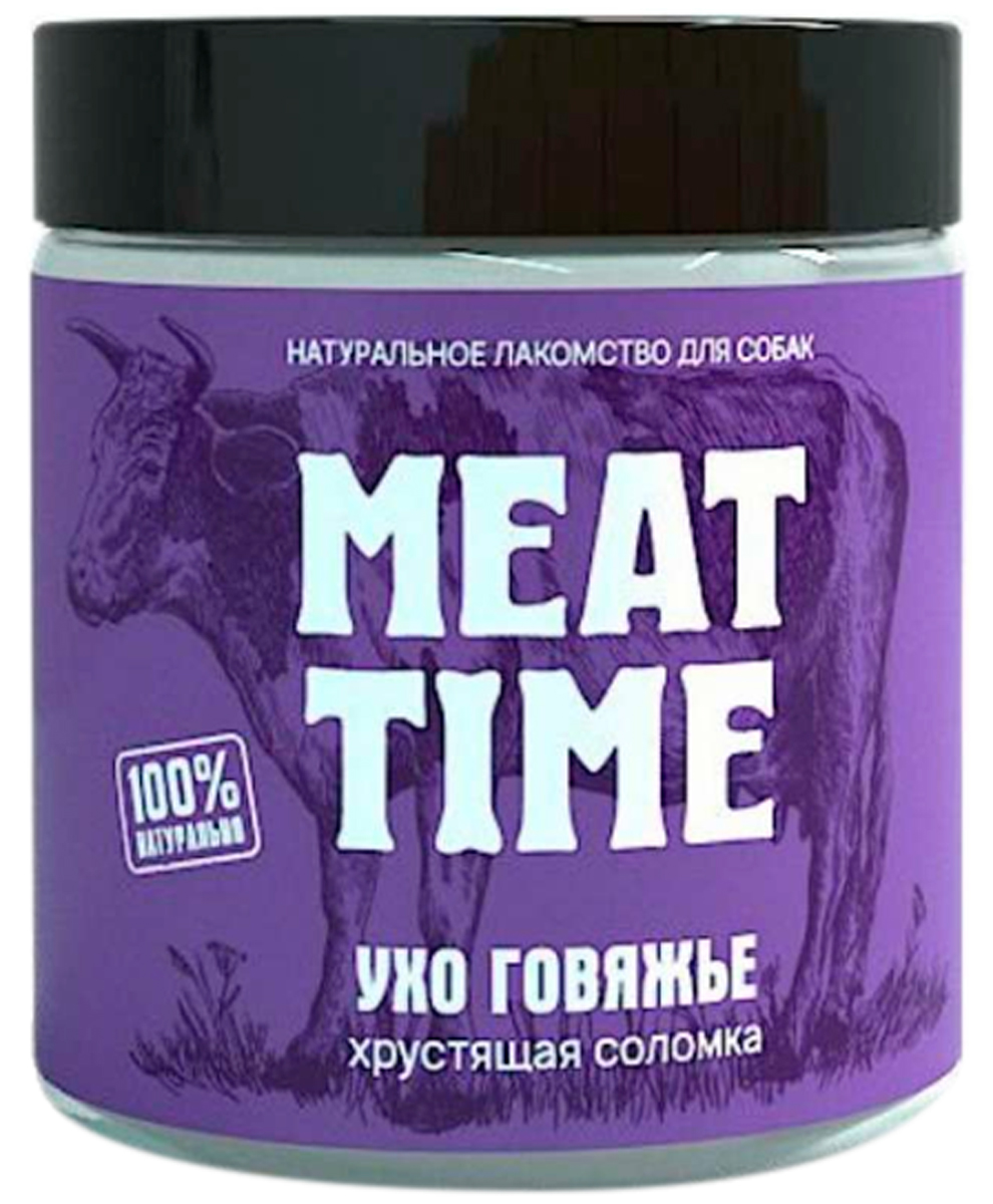 

Лакомство Meat Time для собак ухо говяжье хрустящая соломка мелкая (50 гр)
