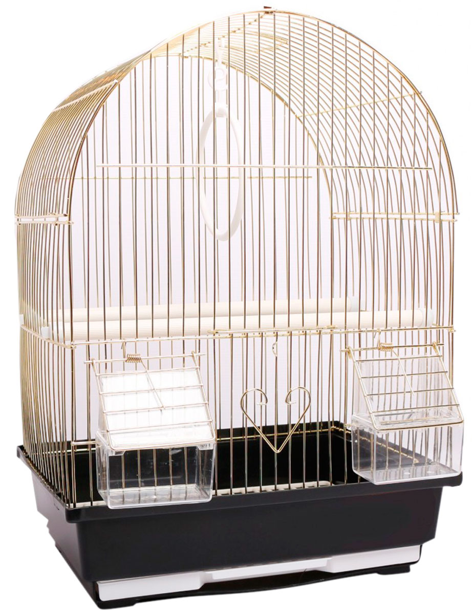 Клетка для маленьких птиц Золотая клетка A100G золотая 30 х 23 х 39 см (1 шт)