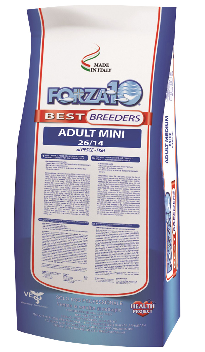 

Forza10 Dog Best Breeders Adult Mini для взрослых собак маленьких пород с рыбой (20 кг)