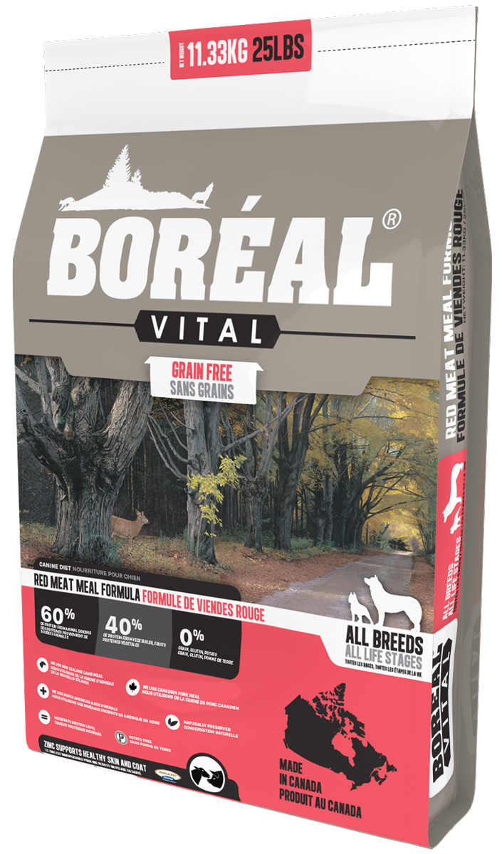 

Boreal Vital Dog беззерновой для собак и щенков всех пород с красным мясом (2,26 кг)