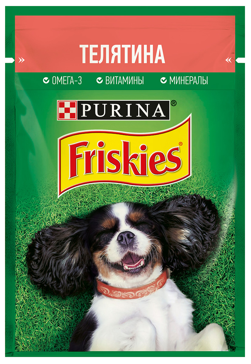 

Friskies для взрослых собак c телятиной в подливе (85 гр)