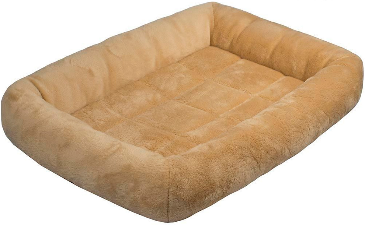 

Лежанка для животных ZooM Lama прямоугольная с валиком бежевая 85 х 60 х 9 см (1 шт)