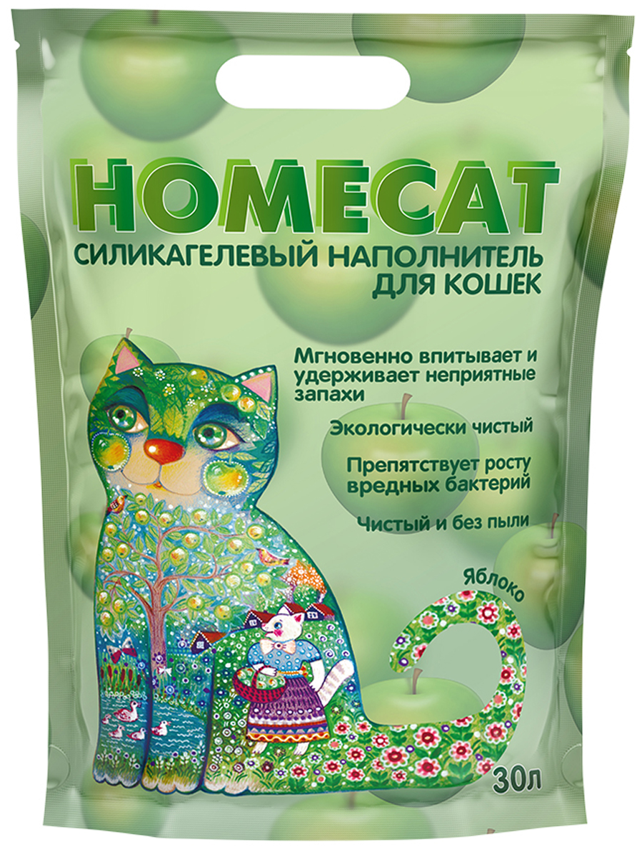 

Homecat яблоко наполнитель силикагелевый для туалета кошек (12,5 л)