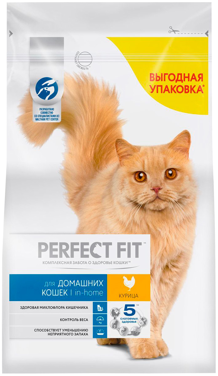 

Perfect Fit In-home для взрослых кошек живущих дома с курицей (0,19 кг)