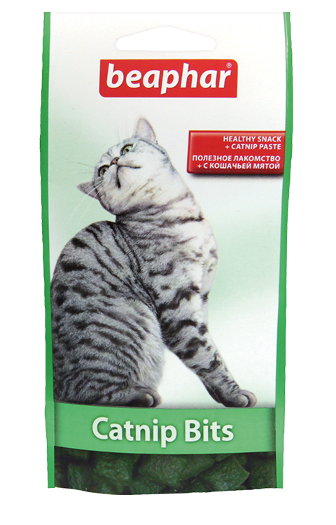 

Лакомство Beaphar Catnip-bits для кошек подушечки с кошачьей мятой (150 гр)