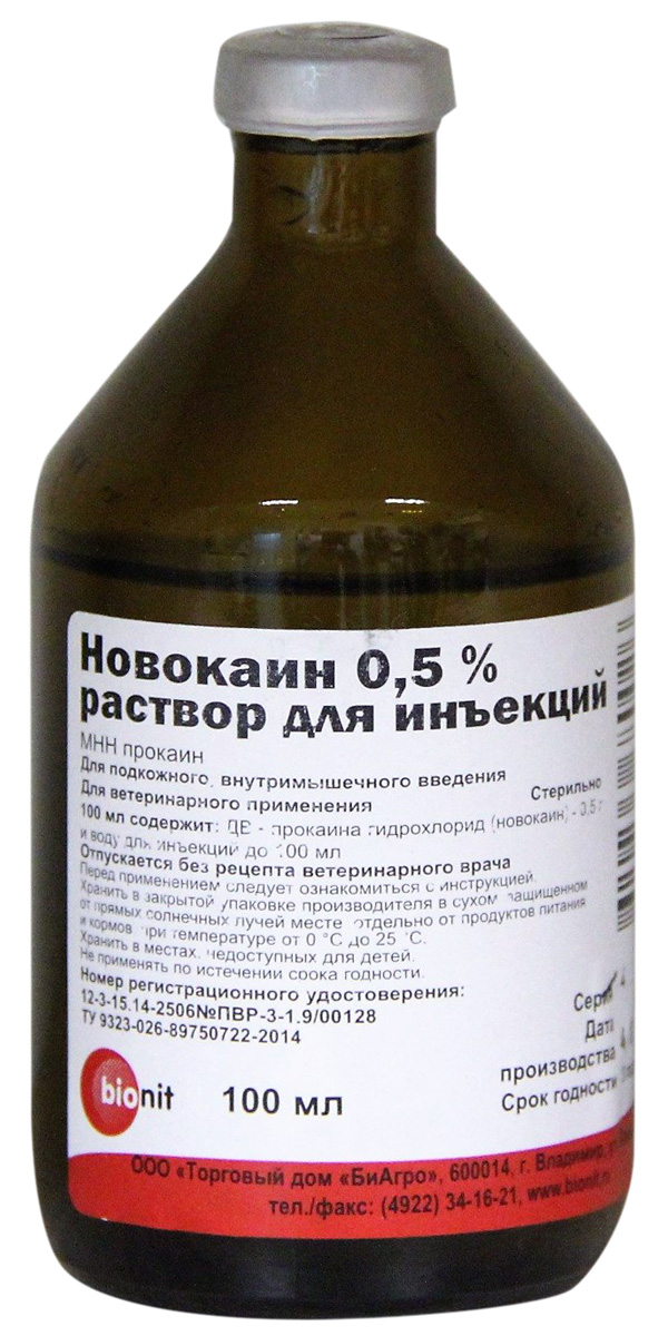 новокаин 0,5 % раствор для инъекций 100 мл (1 шт)