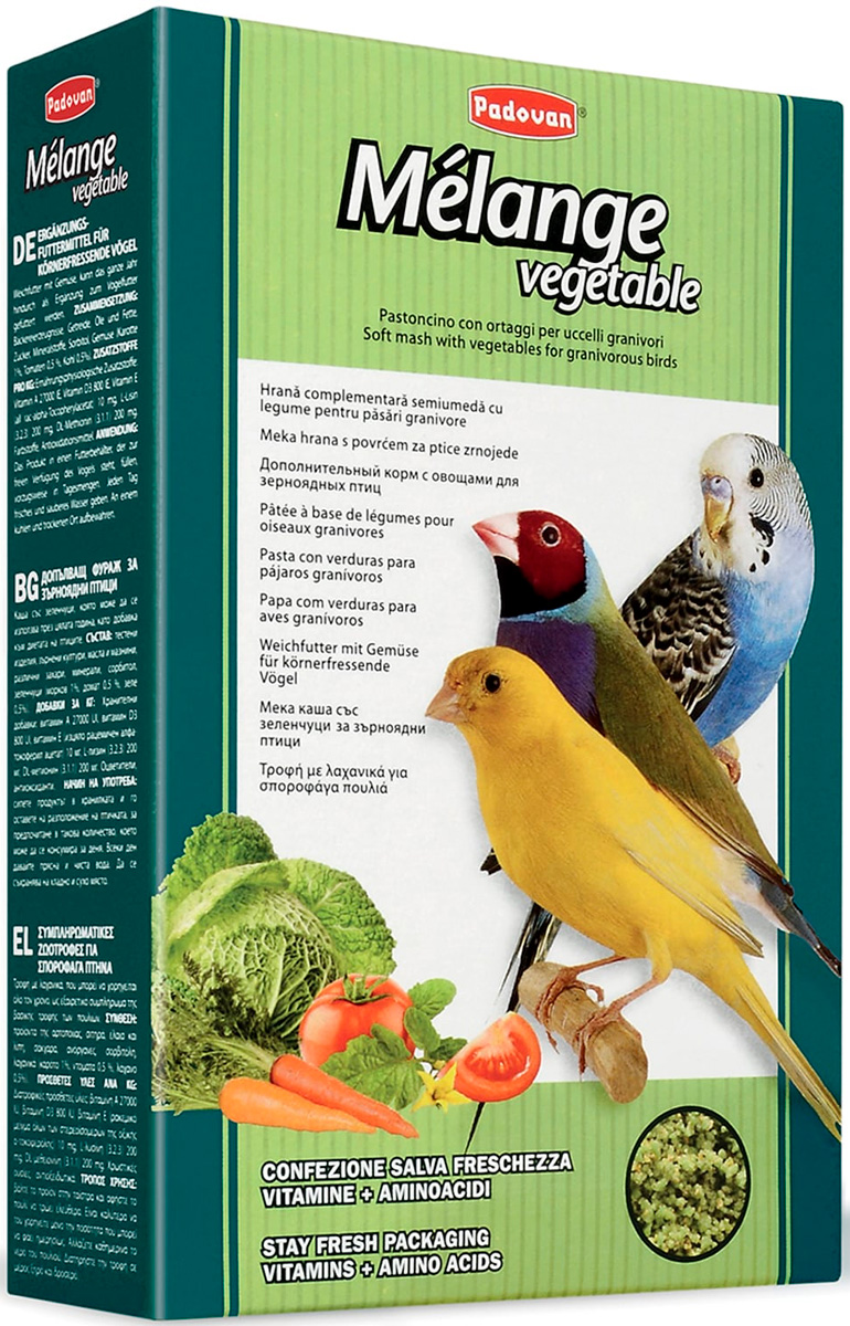 

Padovan Melange Vegetable дополнительный корм для птиц с овощами (300 гр)