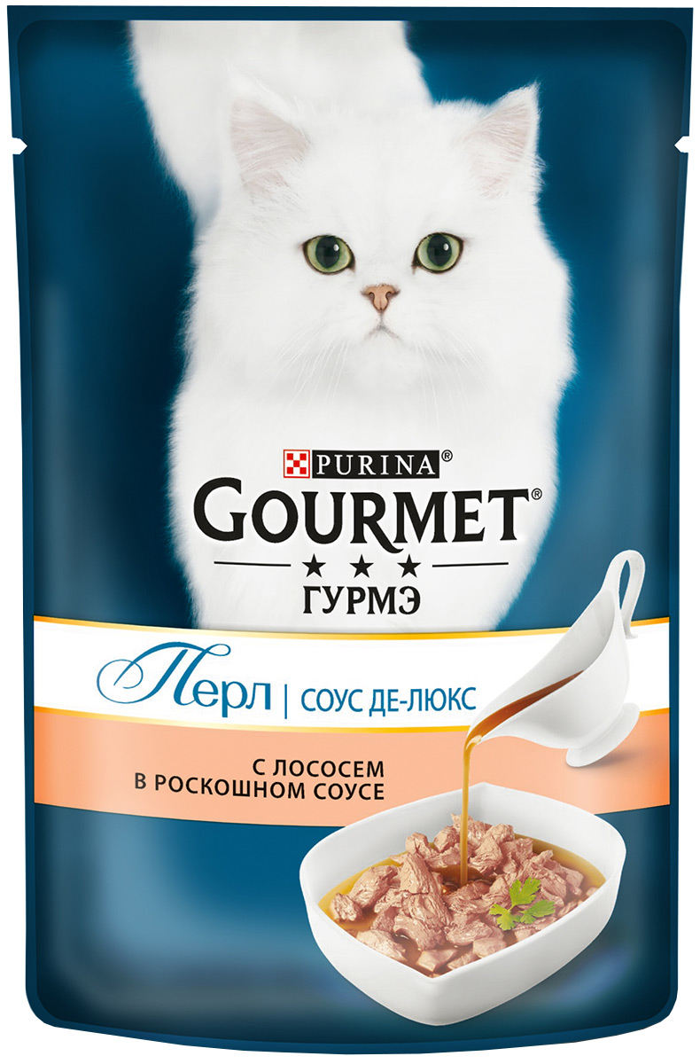 

Gourmet Perle соус де-люкс для взрослых кошек с лососем в соусе (85 гр)