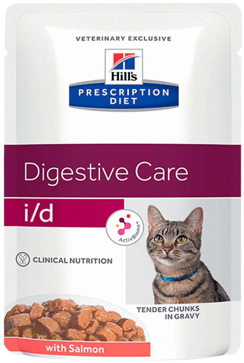 

Hill's Prescription Diet I/d Salmon для взрослых кошек при заболеваниях желудочно-кишечного тракта с лососем в соусе 85 гр (85 гр)