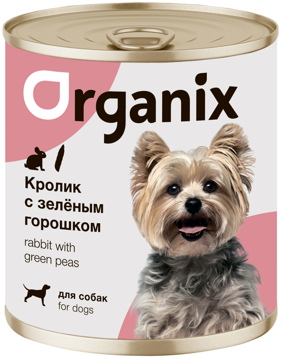 

Organix для взрослых собак с кроликом и зеленым горошком (750 гр х 9 шт)