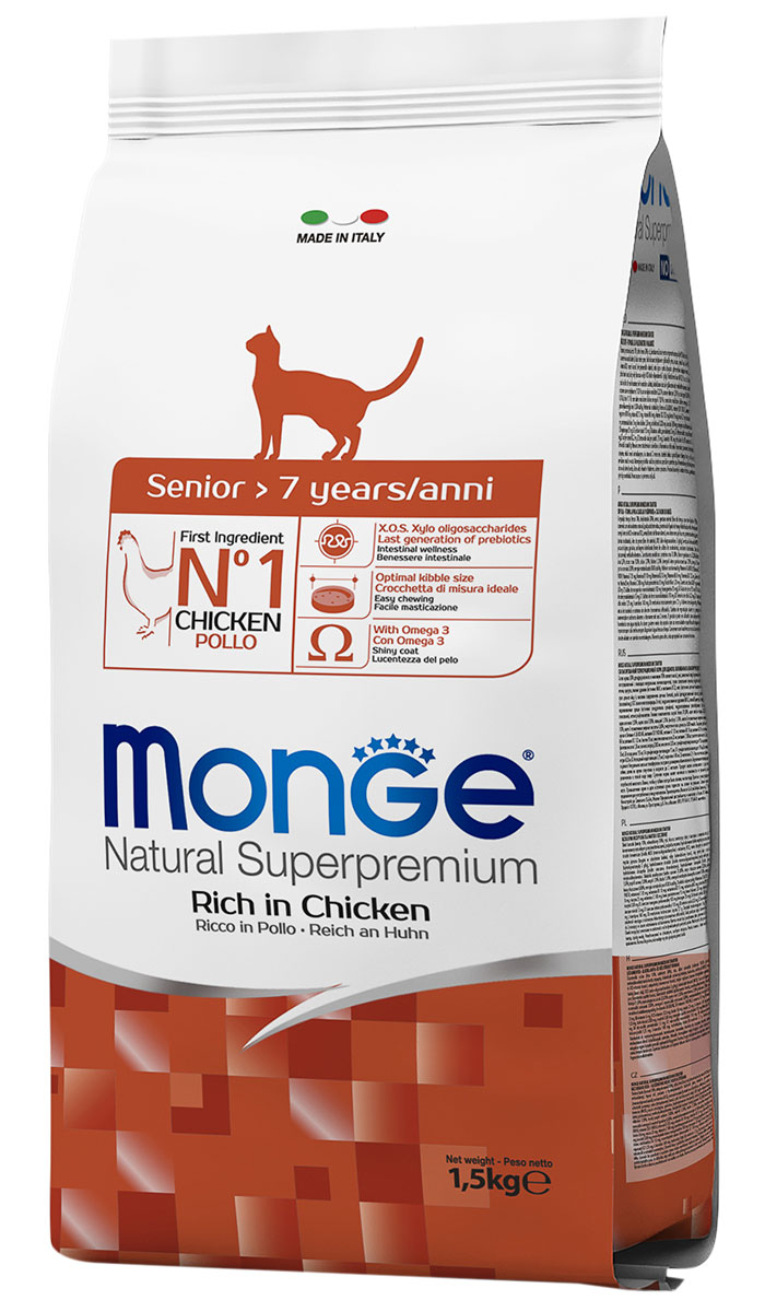 

Monge Cat Senior Chicken для пожилых кошек (0,4 кг)