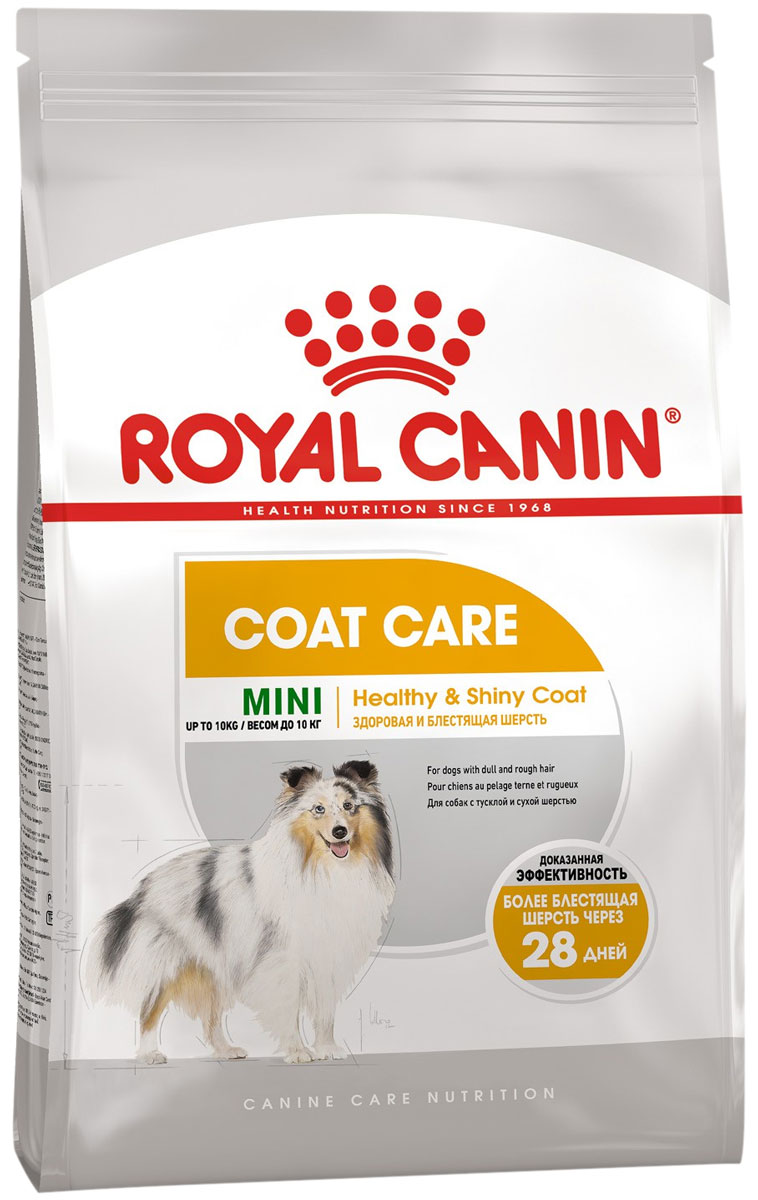 

Royal Canin Mini Coat Care для взрослых собак маленьких пород с чувствительной кожей и шерстью (3 кг)