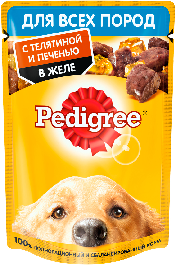 

Pedigree для взрослых собак с телятиной и печенью в желе (85 гр)