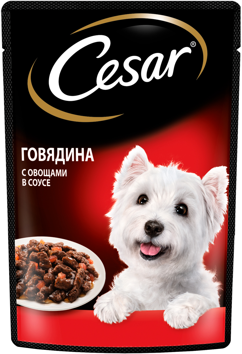 

Cesar для взрослых собак маленьких пород с говядиной и овощами (85 гр)