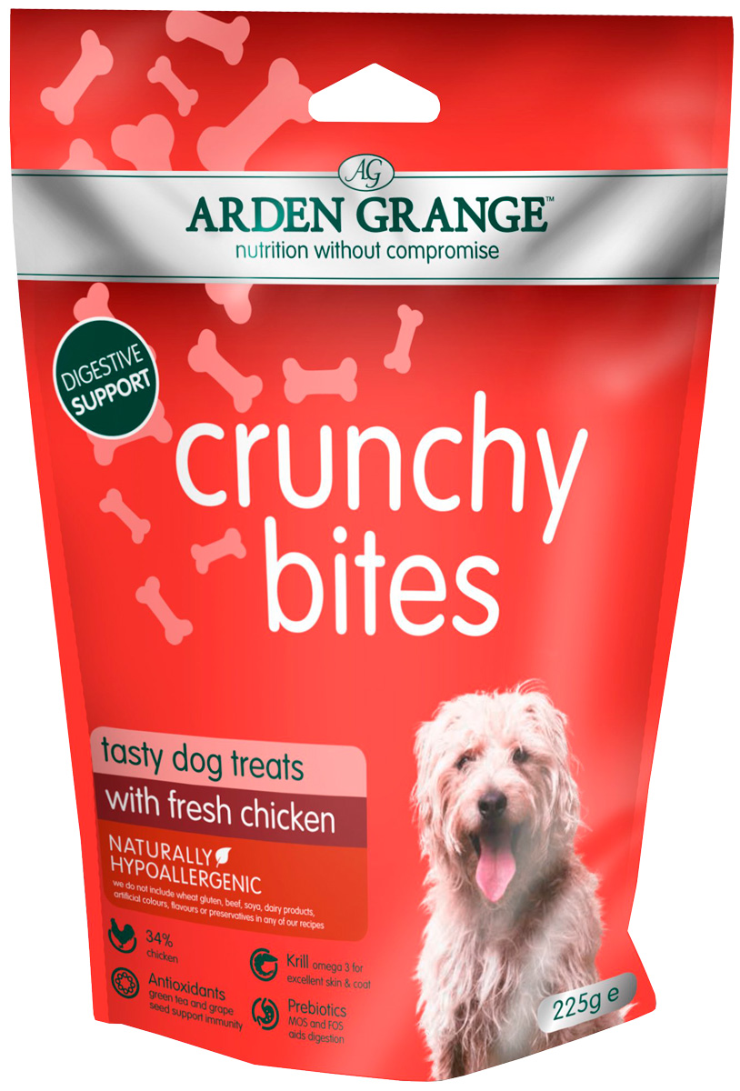 

Лакомство Arden Grange Crunchy Bites Chicken для собак с курицей (225 гр)