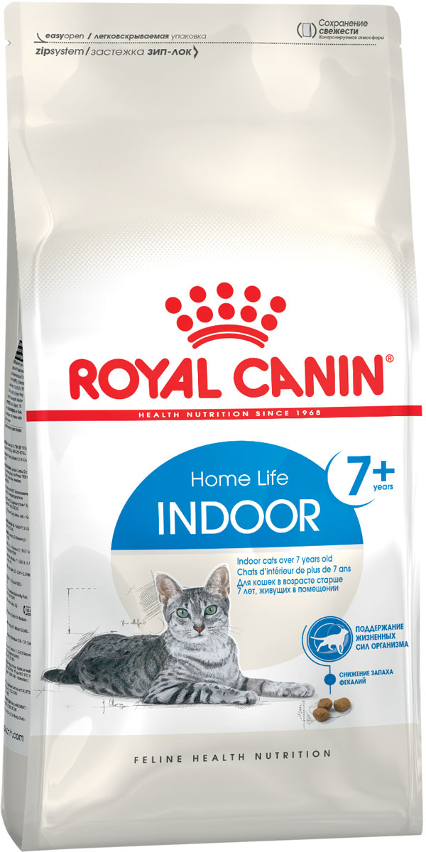 

Royal Canin Indoor 7+ для пожилых кошек старше 7 лет живущих дома (0,4 кг)