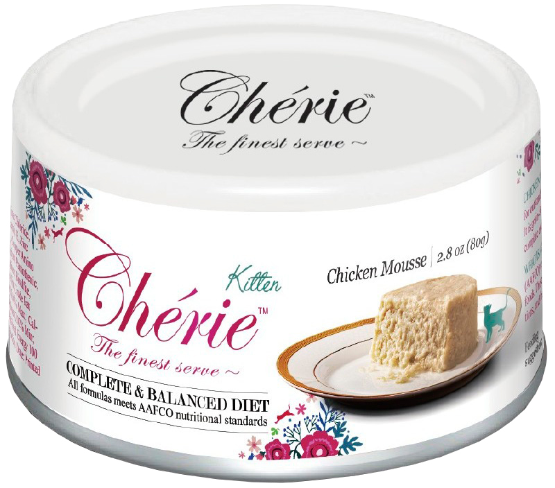 

Pettric Cherie Kitten Complete & Balanced Diet Chicken беззерновые для котят мусс с курицей (80 гр х 24 шт)