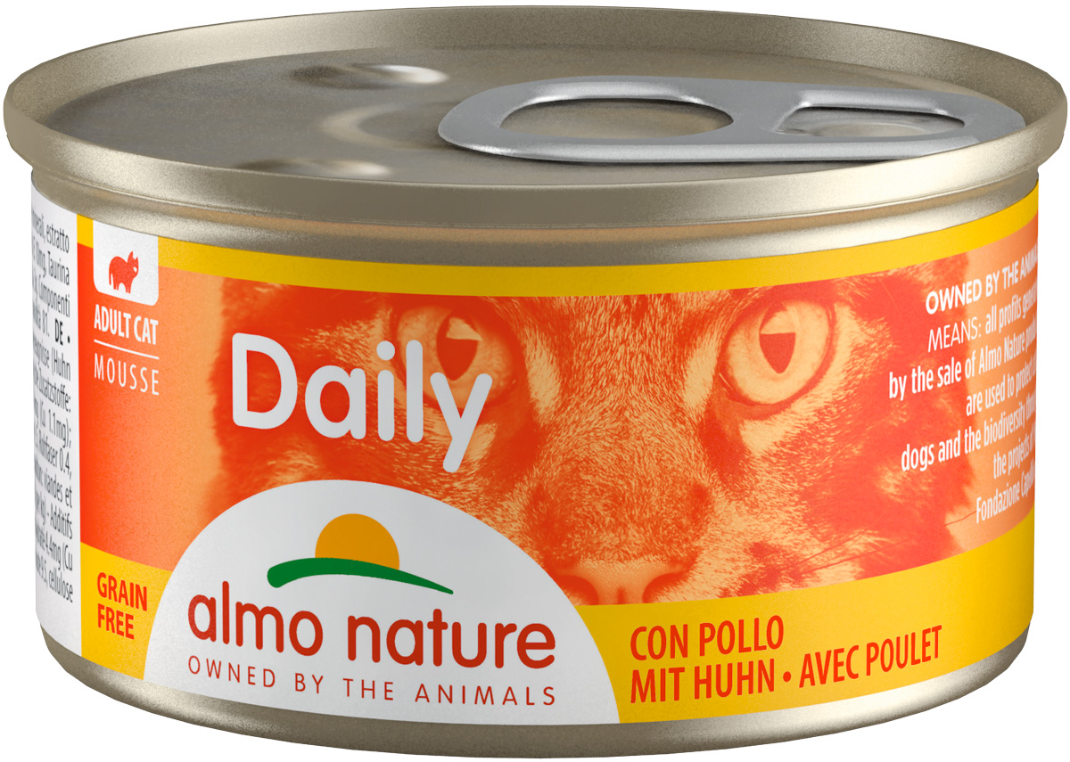 

Almo Nature Cat Daily Menu беззерновые для взрослых кошек нежный мусс с курицей (85 гр х 24 шт)