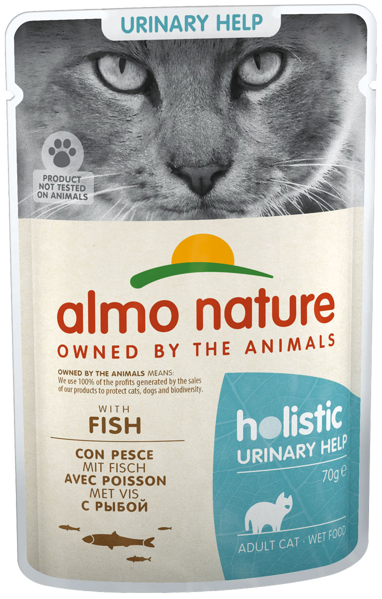 

Almo Nature Cat Holistic Urinary Support для взрослых кошек при мочекаменной болезни с рыбой (70 гр х 30 шт)