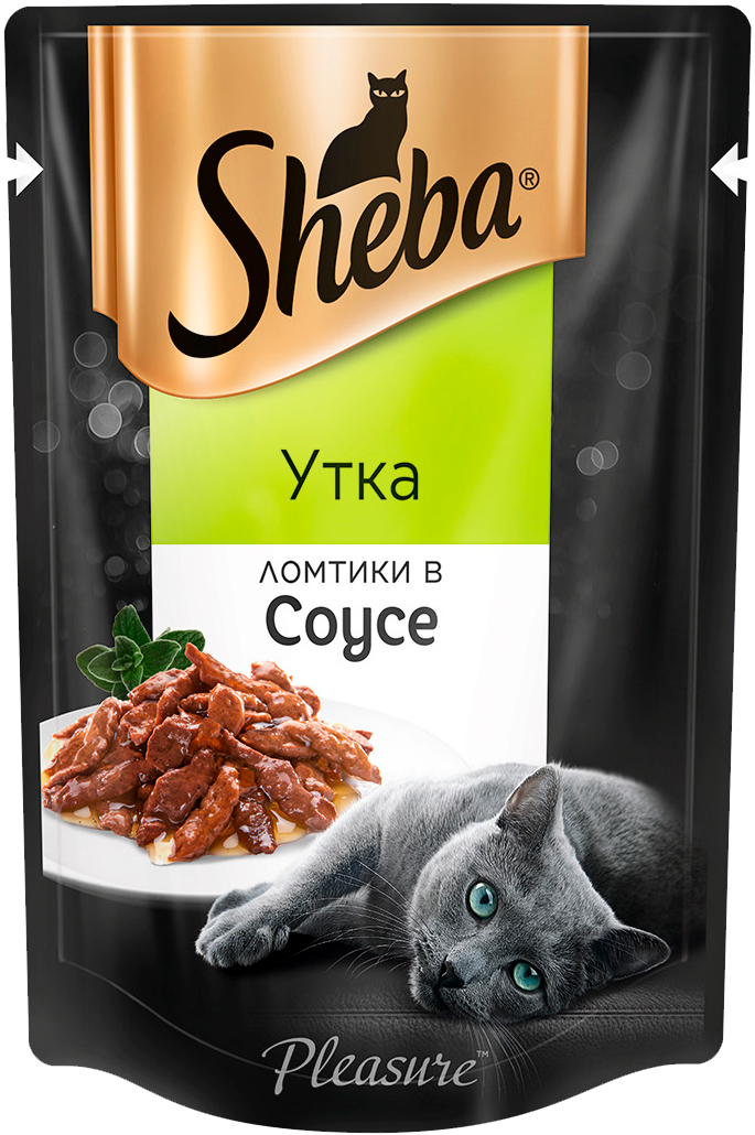 

Sheba Pleasure для взрослых кошек ломтики в соусе с уткой (85 гр х 24 шт)