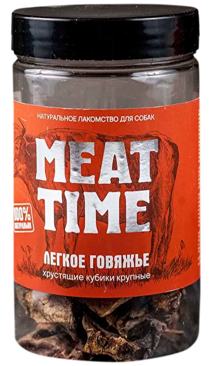 

Лакомство Meat Time для собак легкое говяжье хрустящие кубики крупные (40 гр)