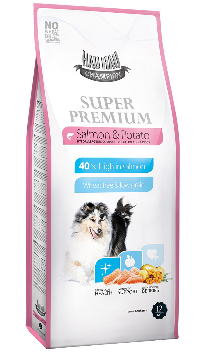 

Hau-hau Champion Sp Dog Adult Salmon & Potato низкозерновой для взрослых собак всех пород с лососем и картофелем (1,5 кг)