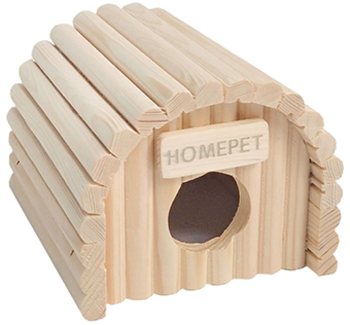 

Домик ракушка для мелких грызунов деревянный Homepet 12,5 х 13 х 10,5 см (1 шт)