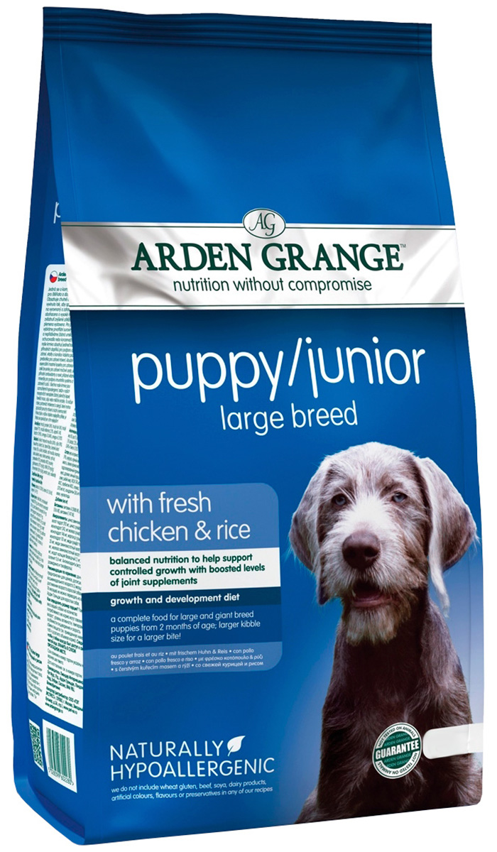 

Arden Grange Puppy Junior Large Breed для щенков крупных пород с курицей и рисом (6 кг)