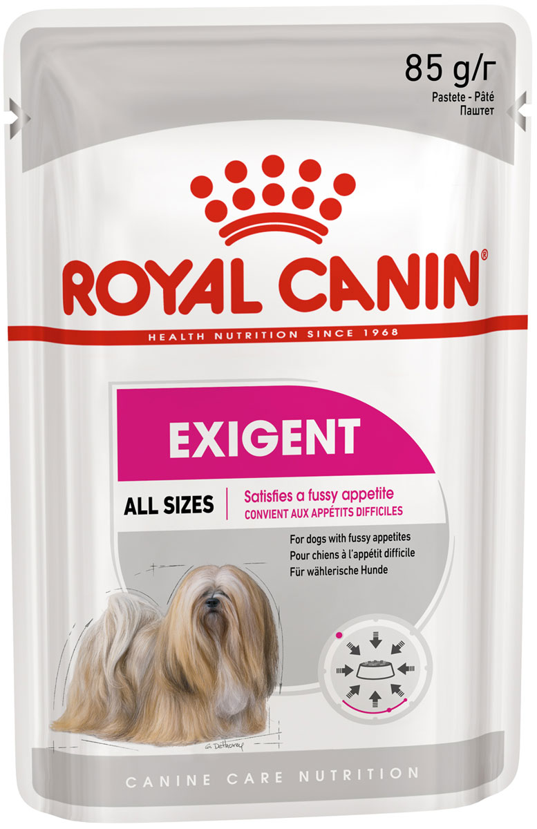 

Royal Canin Exigent Care для привередливых взрослых собак всех пород паштет (85 гр)