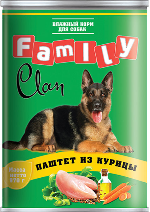 

Clan Family для взрослых собак паштет с курицей 130.1.621 (970 гр)