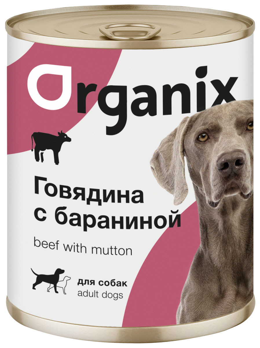 

Organix для взрослых собак с говядиной и бараниной (100 гр)