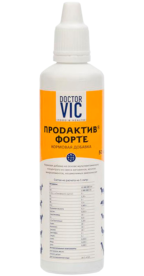 

продактив форте кормовая витаминная добавка для коррекции нарушений обмена веществ 50 мл (1 шт)