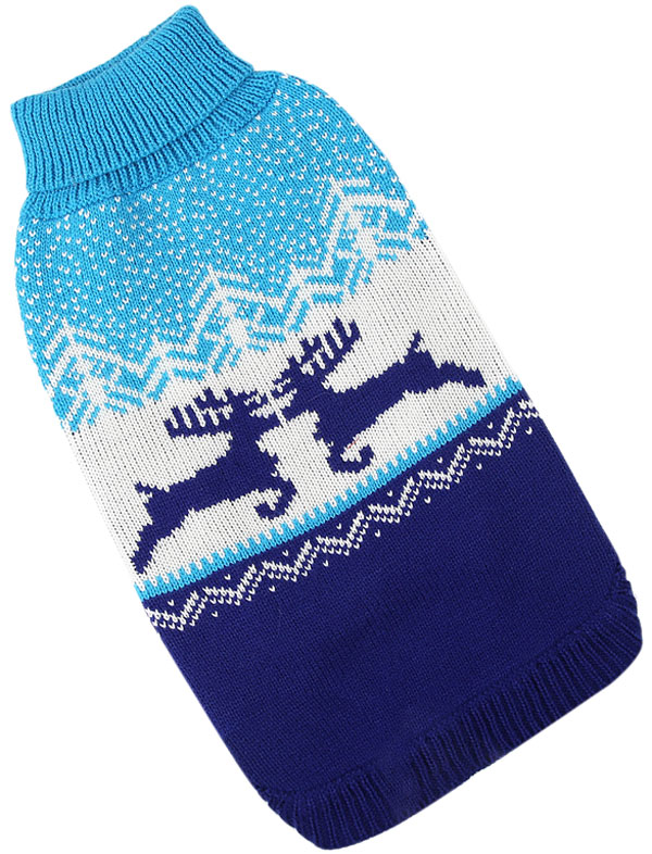 

For My Dogs свитер для собак Олени голубой Fw826-2019 B (18–20)