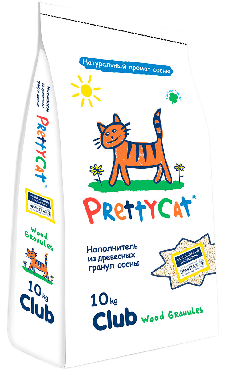 

Pretty Cat Wood Granules наполнитель древесный для туалета кошек (12 л)