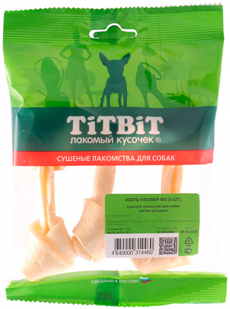 

Лакомство Tit Bit для собак кость узловая № 2 3 шт (1 шт)