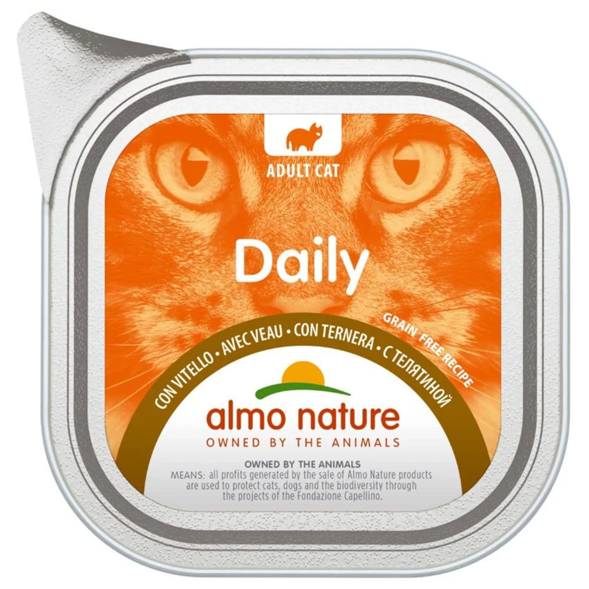 

Almo Nature Cat Daily Menu беззерновые для взрослых кошек паштет с телятиной (100 гр х 32 шт)