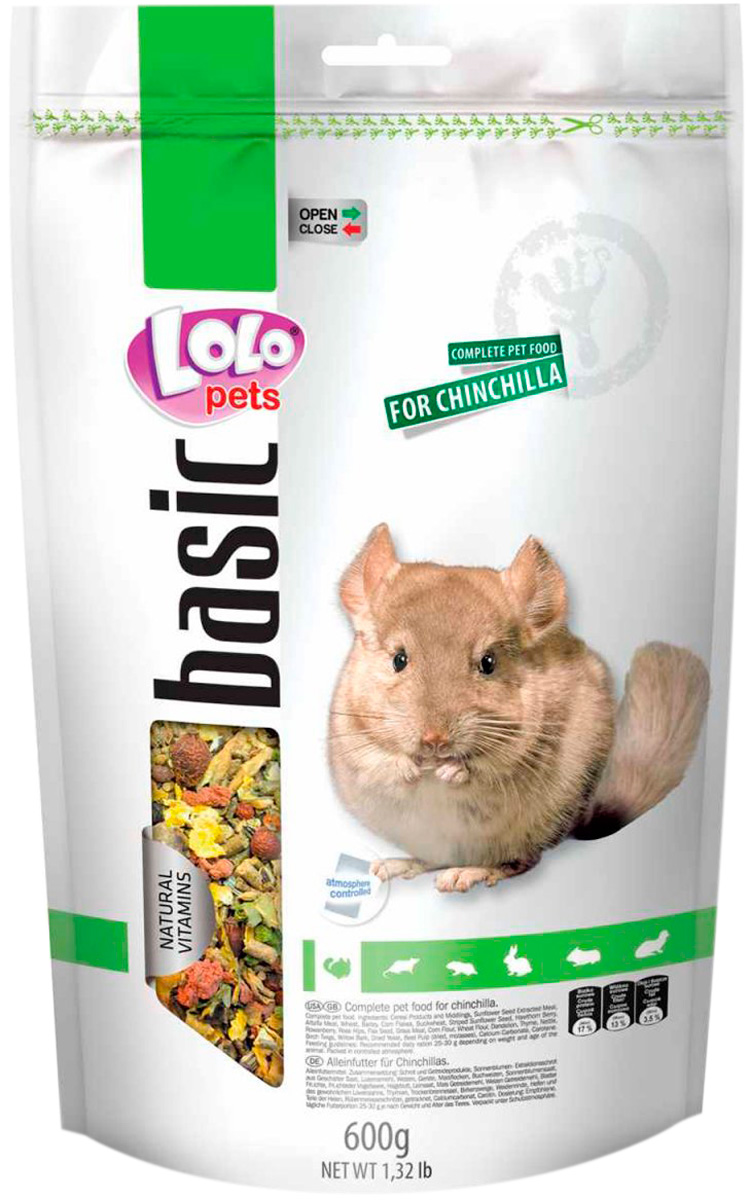 Lolo Pets Basic корм для шиншилл  (600 гр)