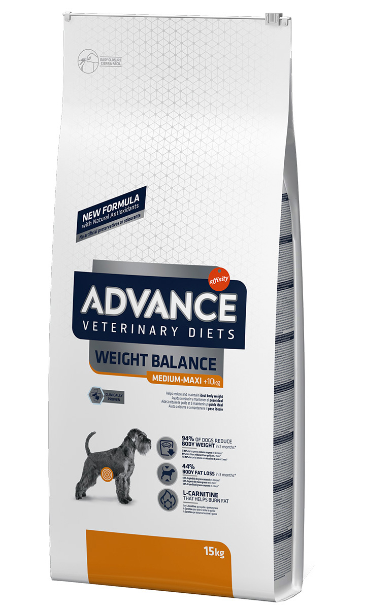 

Advance Veterinary Diets Weight Balance Medium/maxi для взрослых собак средних и крупных пород при ожирении (3 кг)