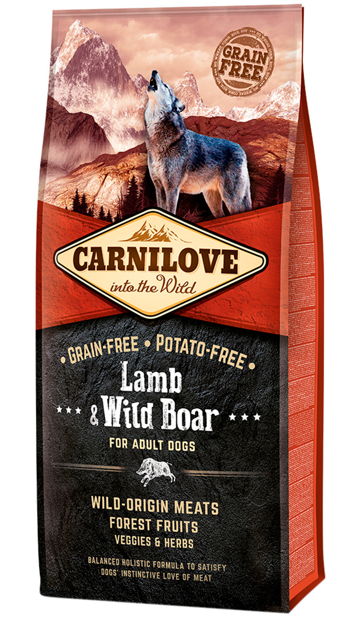 

Brit Carnilove Dog Adult Lamb & Wild Boar беззерновой для взрослых собак всех пород с ягненком и диким кабаном (12 кг)