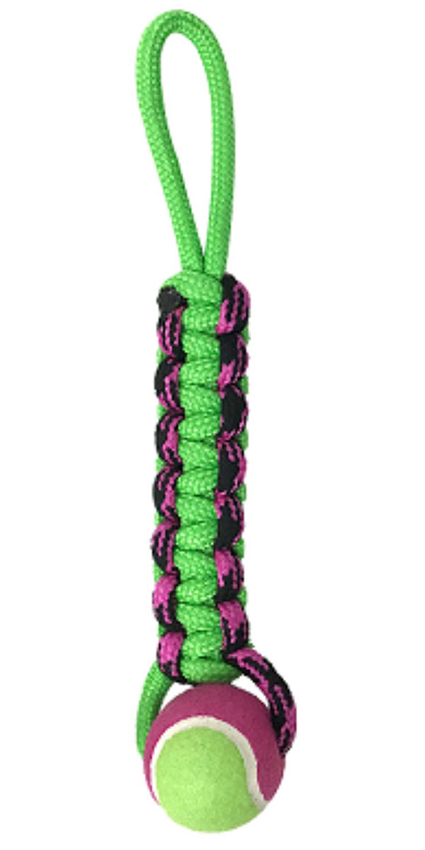 Игрушка для собак Aromadog Petpark плетенка с теннисным мячом и петлей 8 см (1 шт)